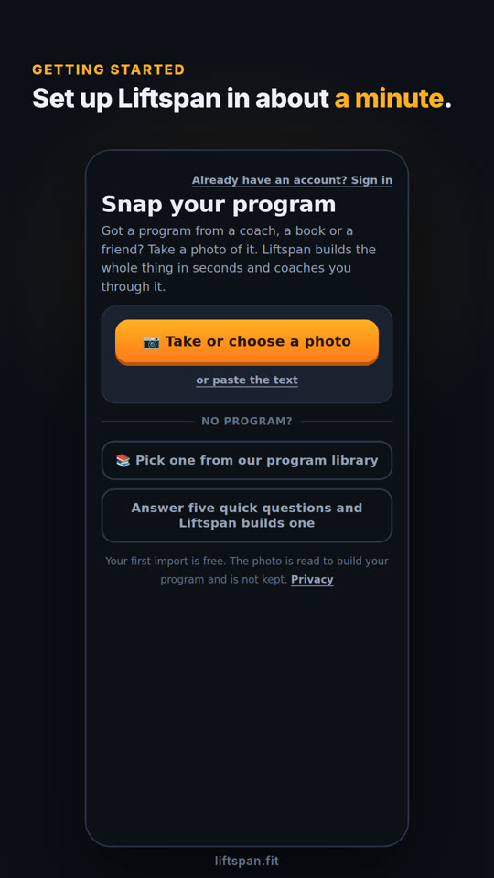 How to set up Liftspan